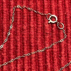 Sparkly, Dainty 1mm Cable Link 14KT Yellow Gold Chain - 18 inch